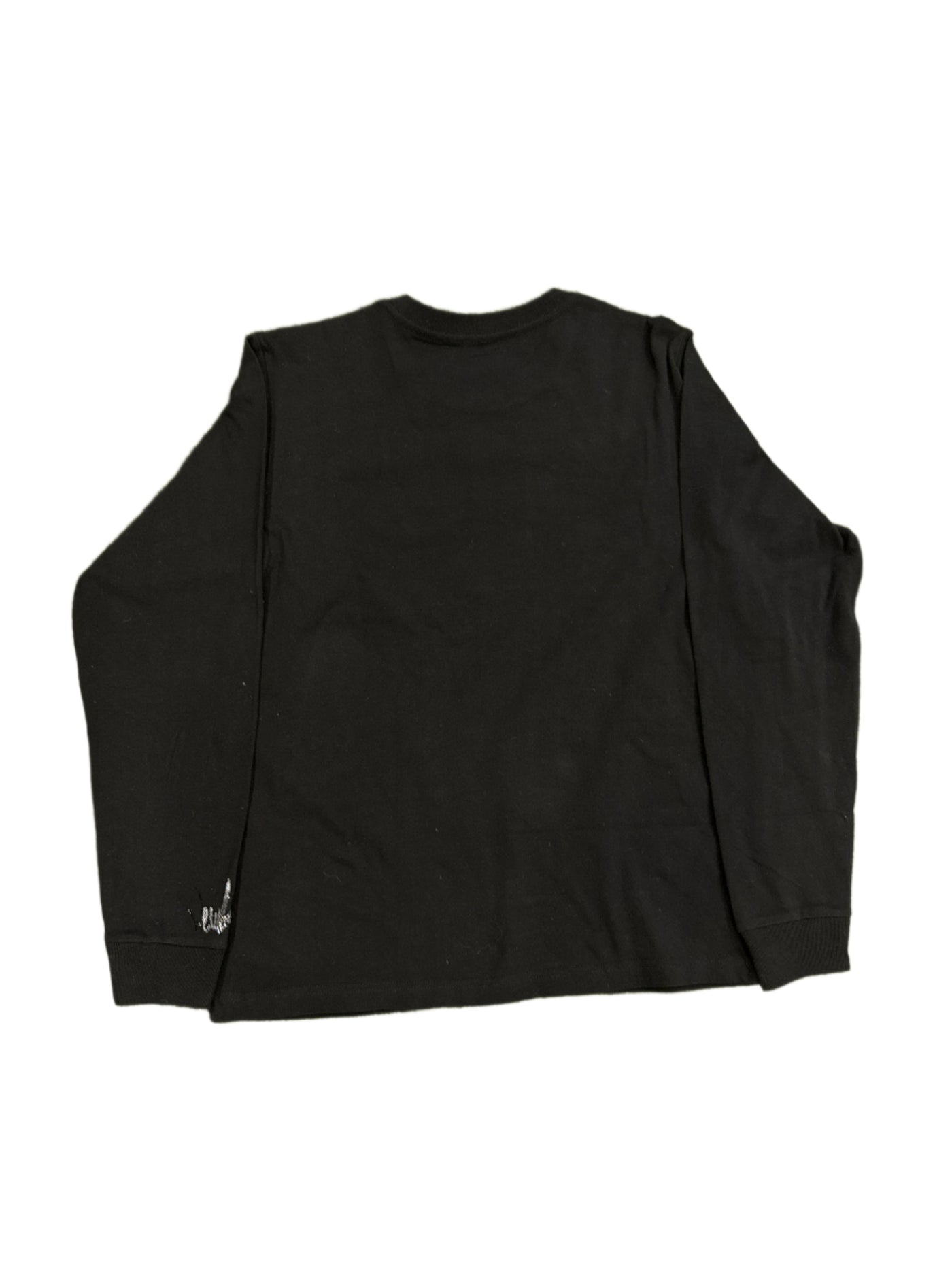 NewYrrk Black Long Sleeve Shirt Side Logo w/ Black White Crystal