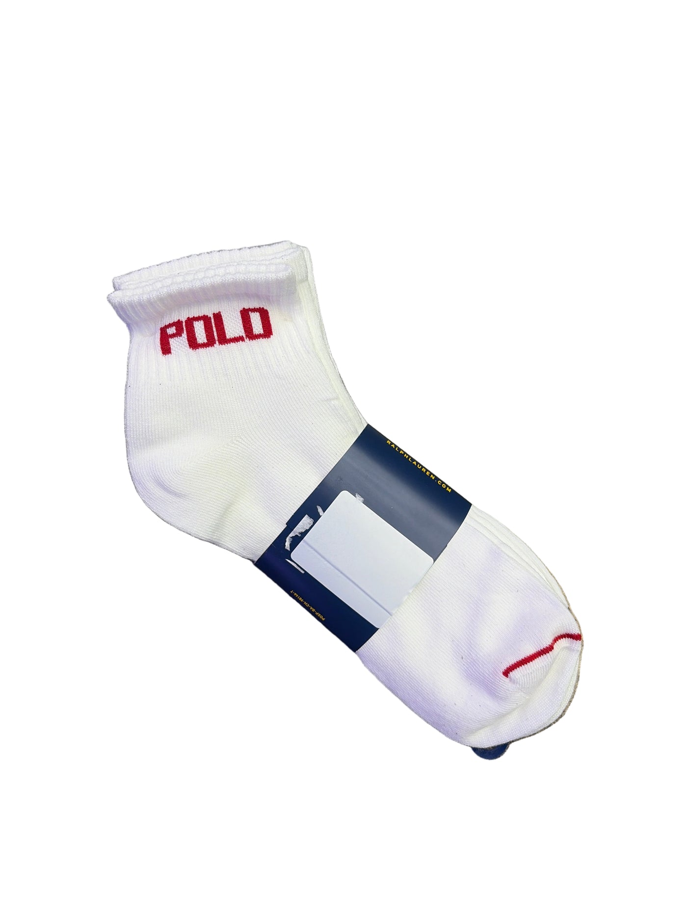 Polo Logo Mid Socks White 6 Pack