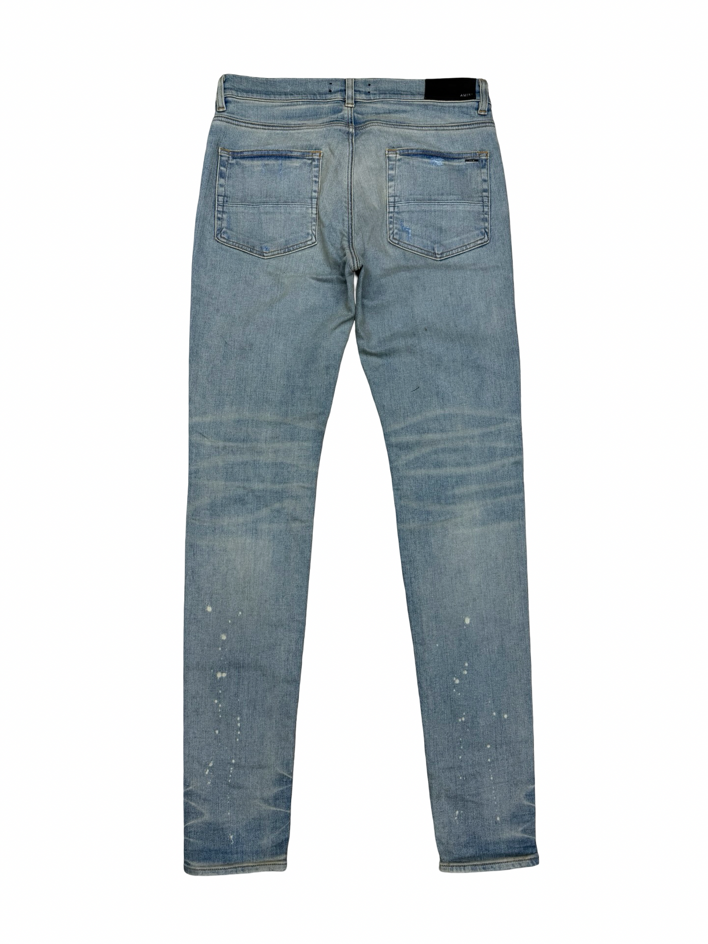Amiri Paint Drip Logo Jeans Clay Indigo