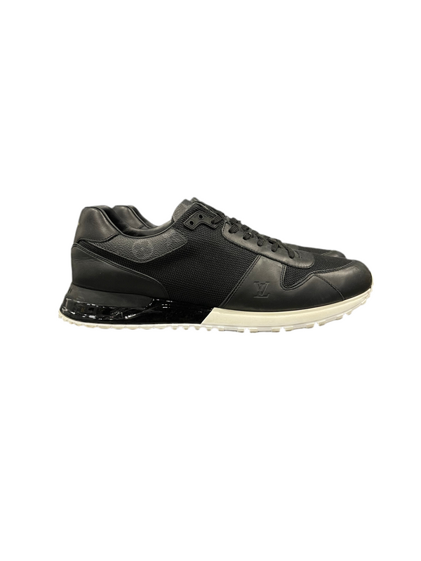 LV Monogram Canvas and Leather Run Away Sneakers Black White