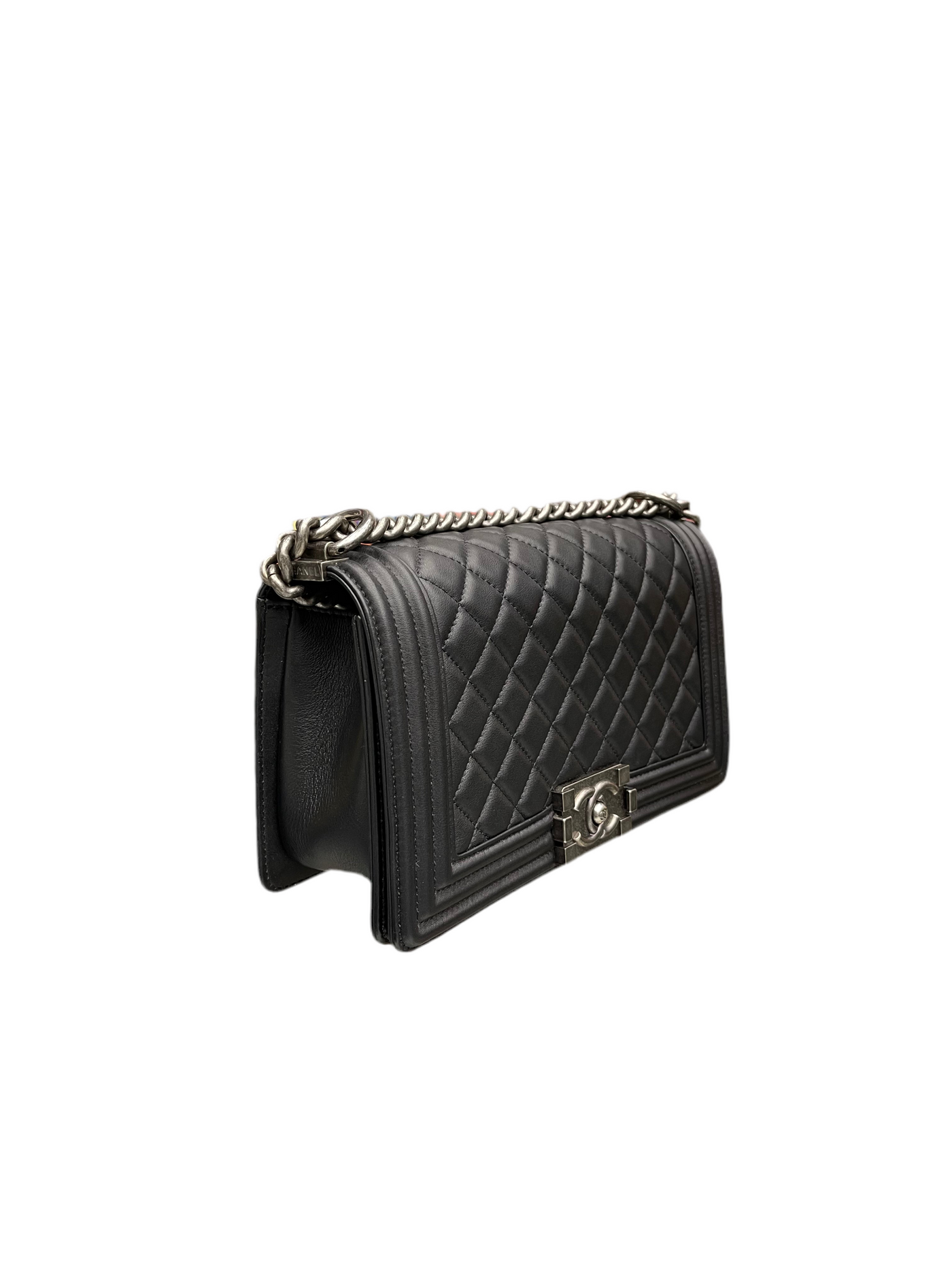 Chanel Medium Quilted Leather Boy Bag Black