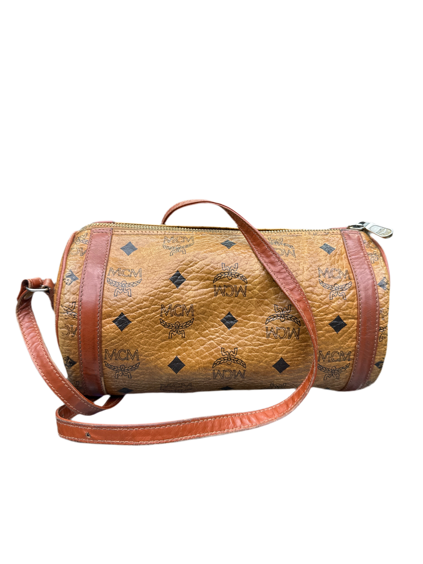 MCM PVC Shoulder Bag Brown