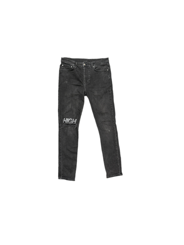 Ksubi Chitch Krow High Slim-Fit Black Denim Jeans