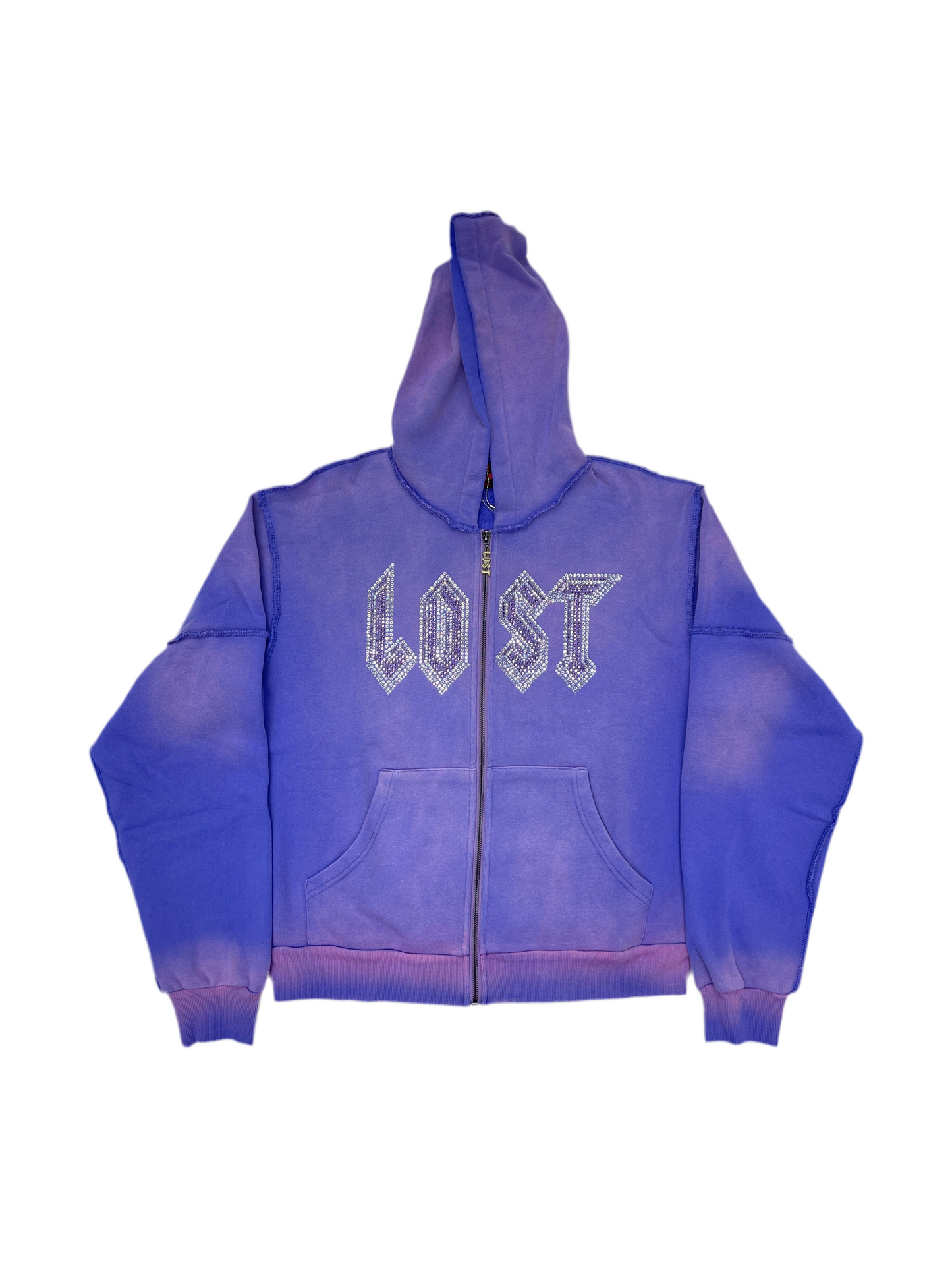 Lost Intricacy Purple Zip-Up Hoodie