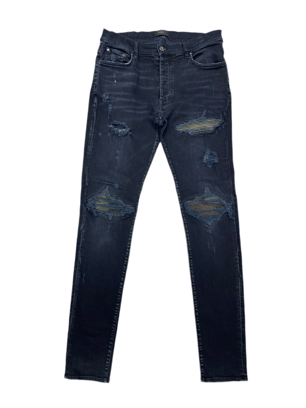 AMIRI MX1 Camo Patch Jeans Black