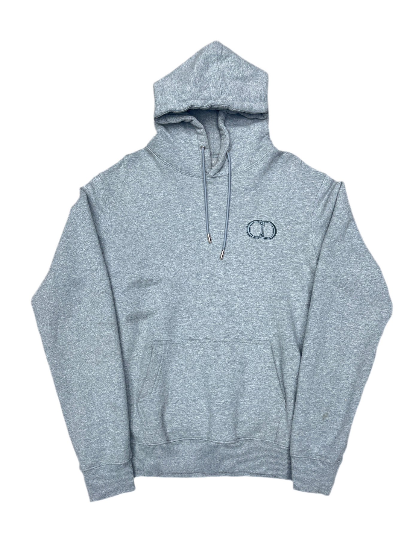 Dior CD Icon Hooded Sweatshirt Gray Cotton Fleece