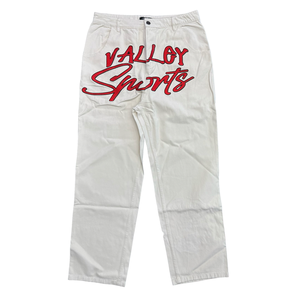 Vale Forever Big Stitch Denim Pants Cream
