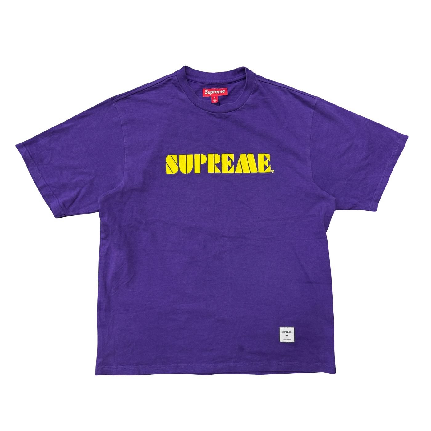 Supreme Stencil Embroidered S/S Tee Purple