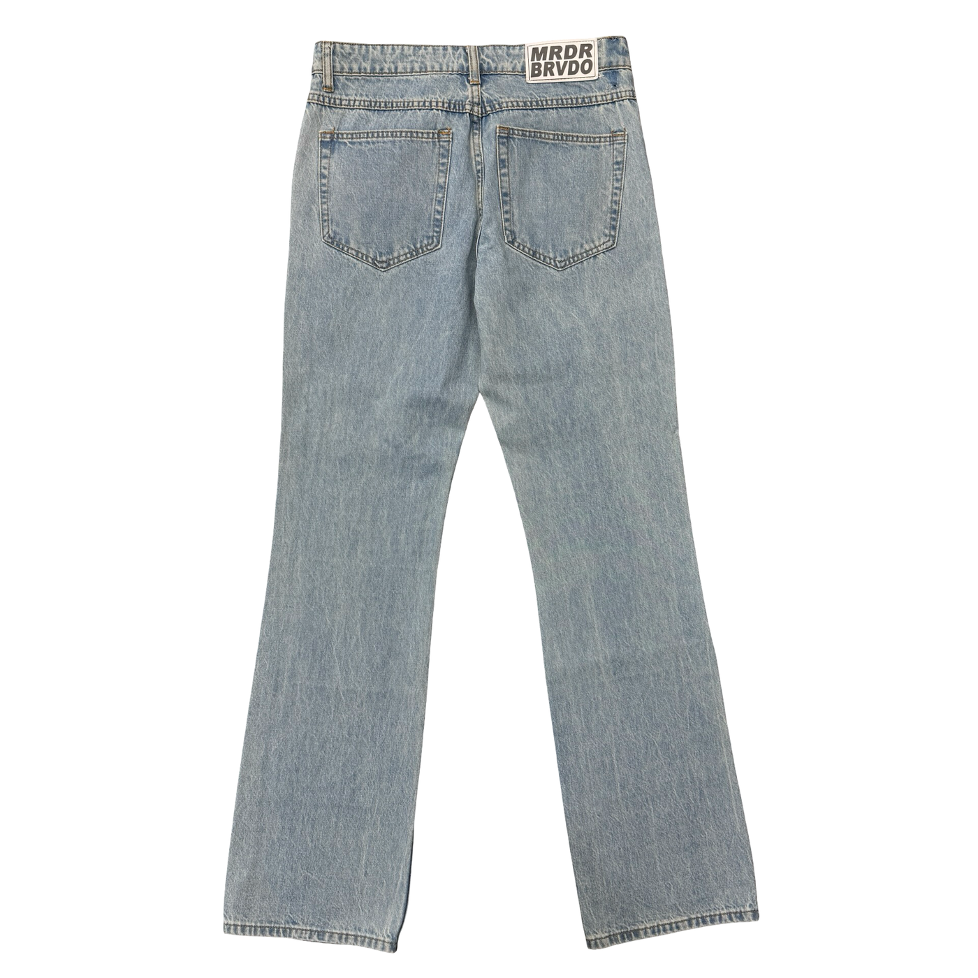 WDW Painted Beaded Denim Jeans Blue