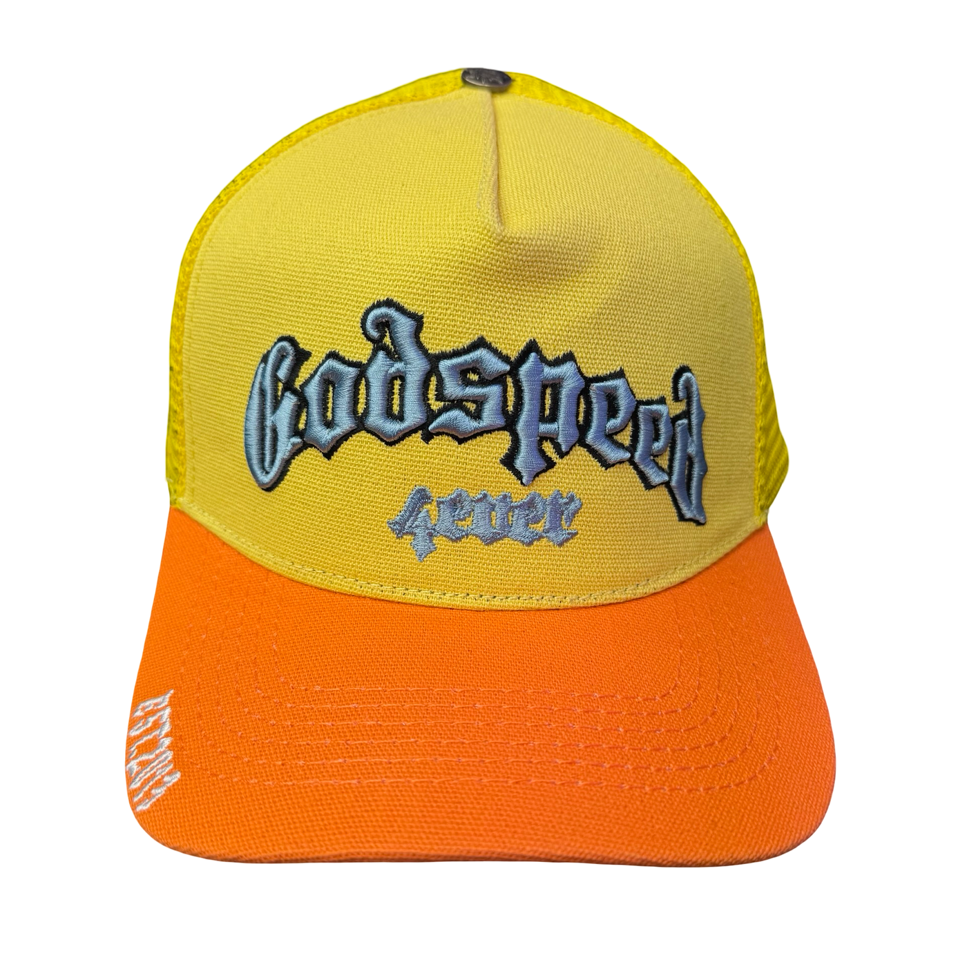Godspeed Forever Boom Trucker Hat Yellow & Orange