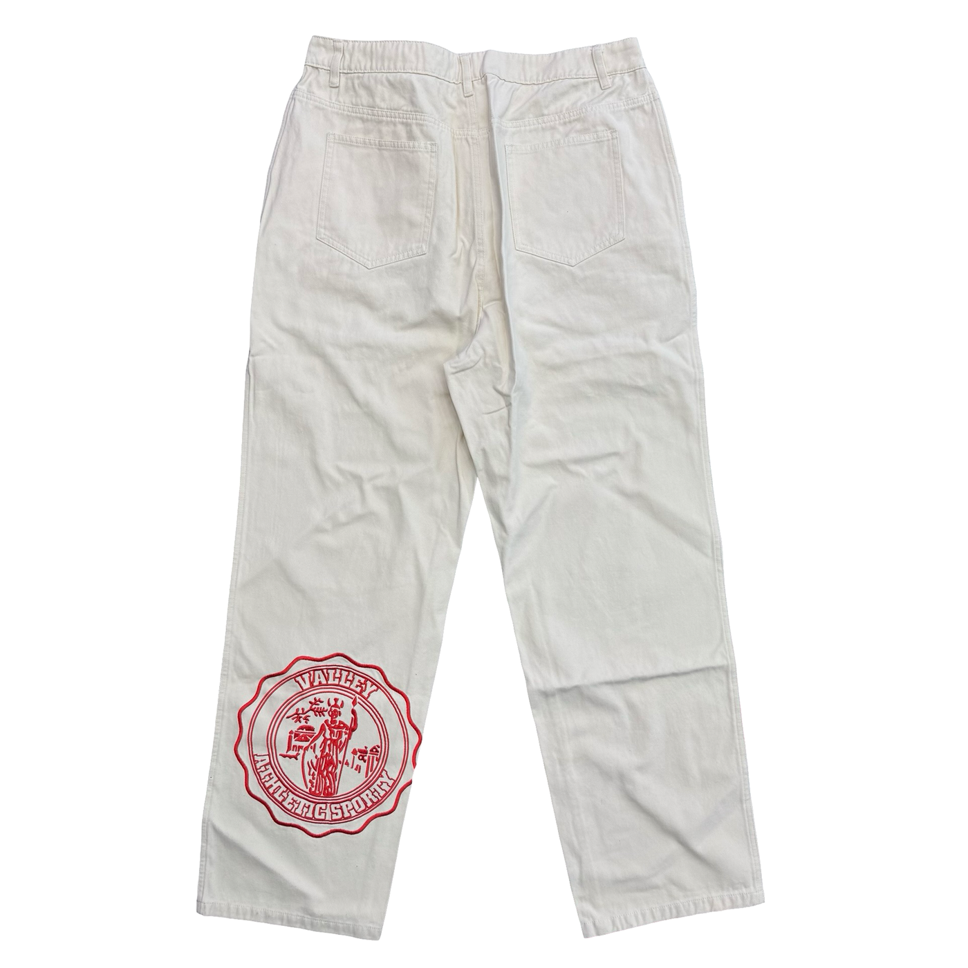 Vale Forever Big Stitch Denim Pants Cream