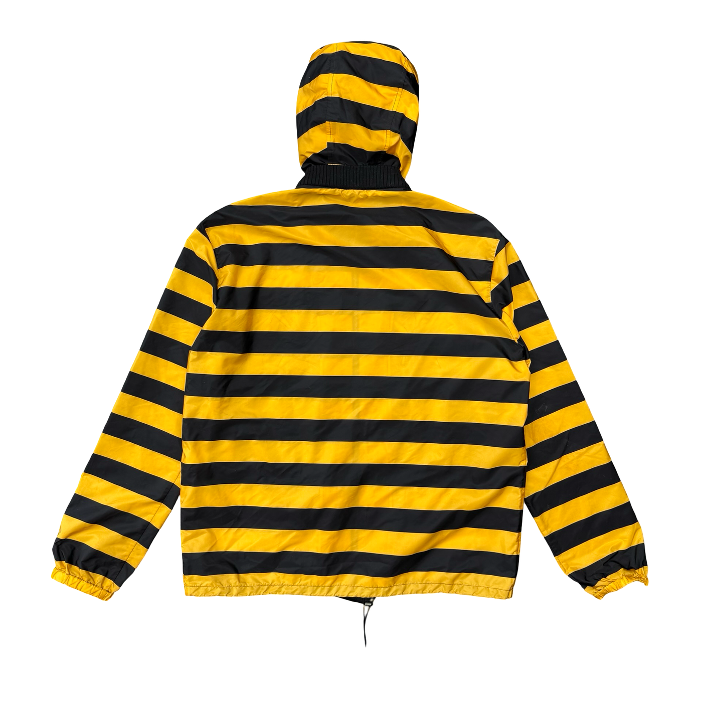 Gucci Striped Windbreaker Black Yellow