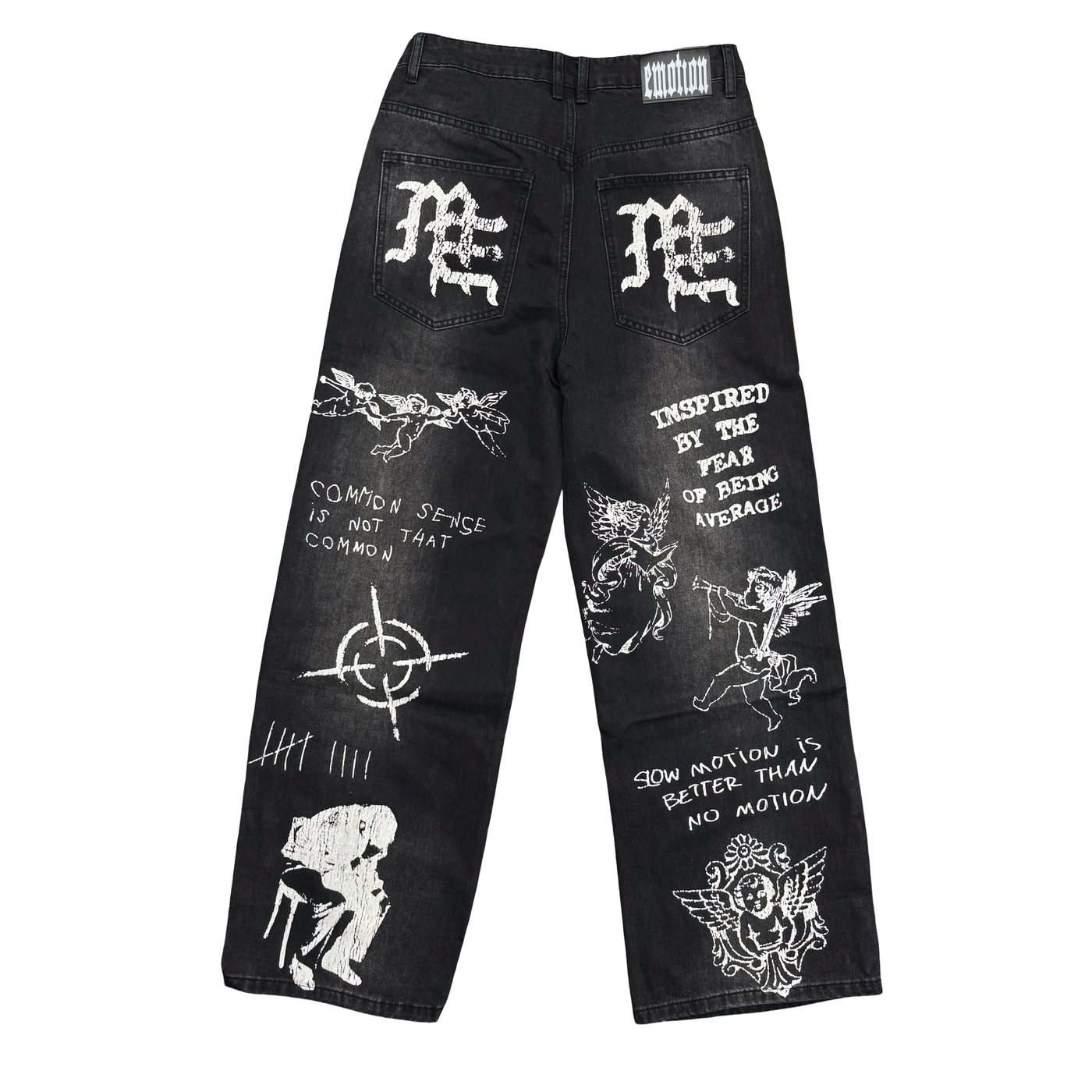 Mixed Emotions Canvas Jeans Black