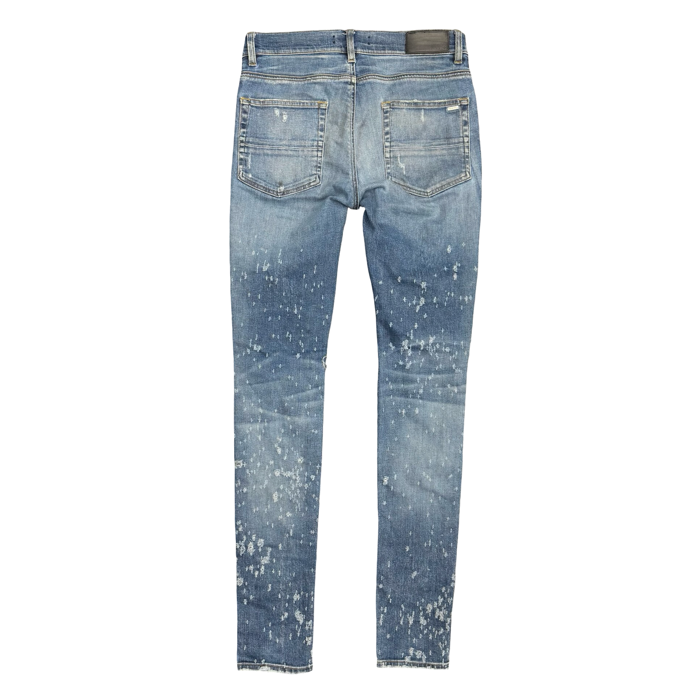 Amiri Knee Rip Shotgun Jeans Blue