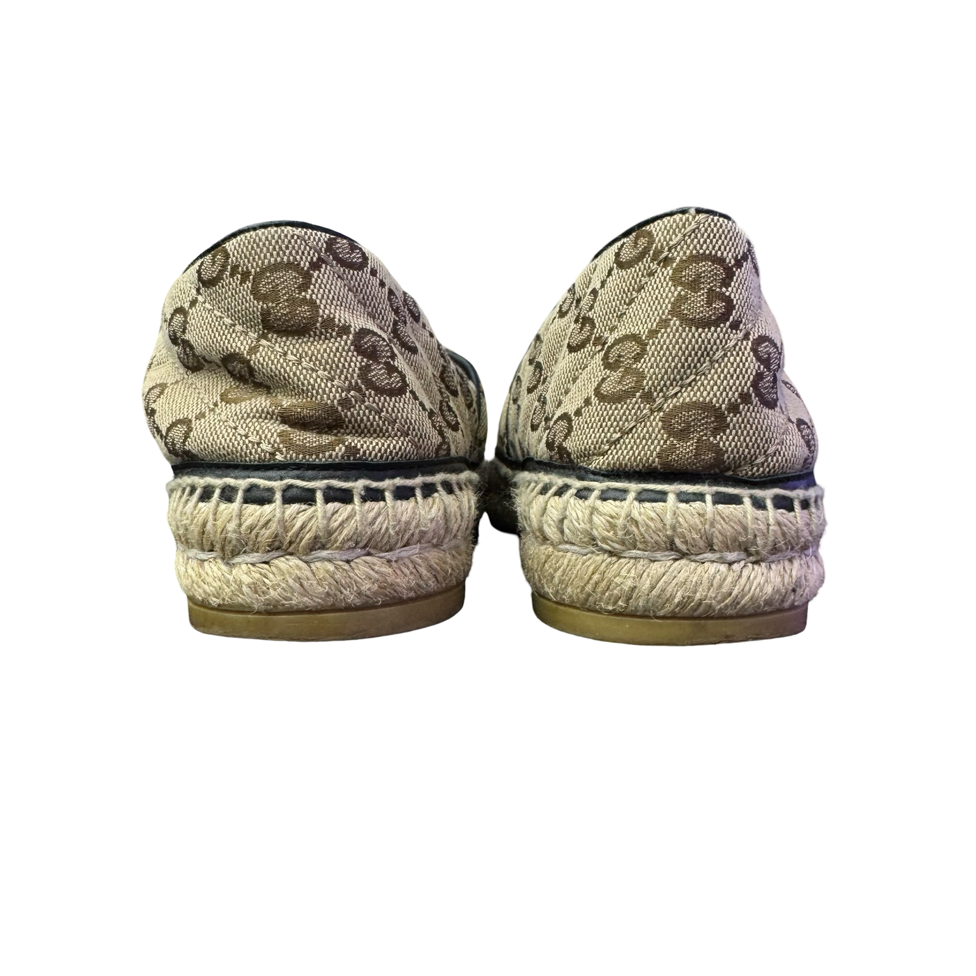 WMNS Gucci GG Matelassé Canvas Espadrilles Beige Black