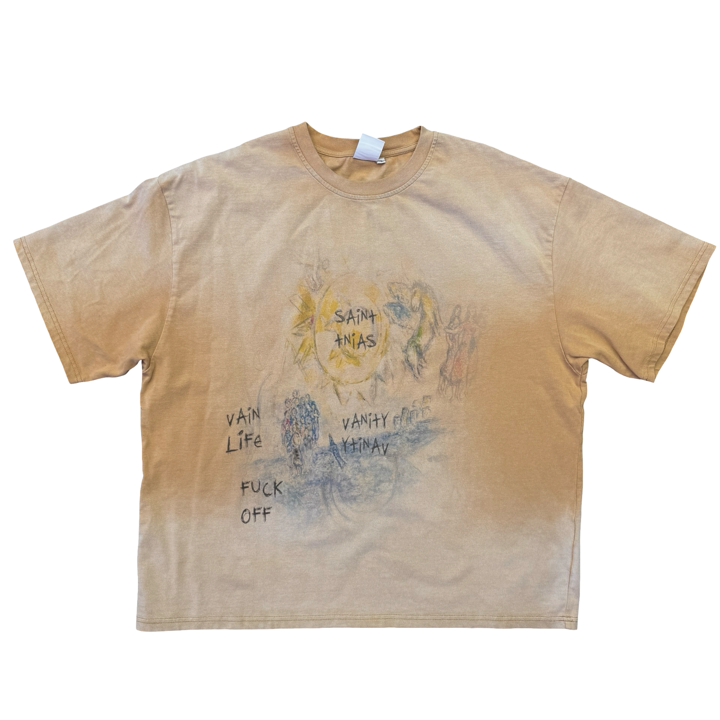 Saint Vanity F*ck Off T-Shirt Faded Brown
