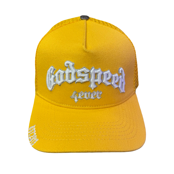 Godspeed Forever Trucker Hat Yellow