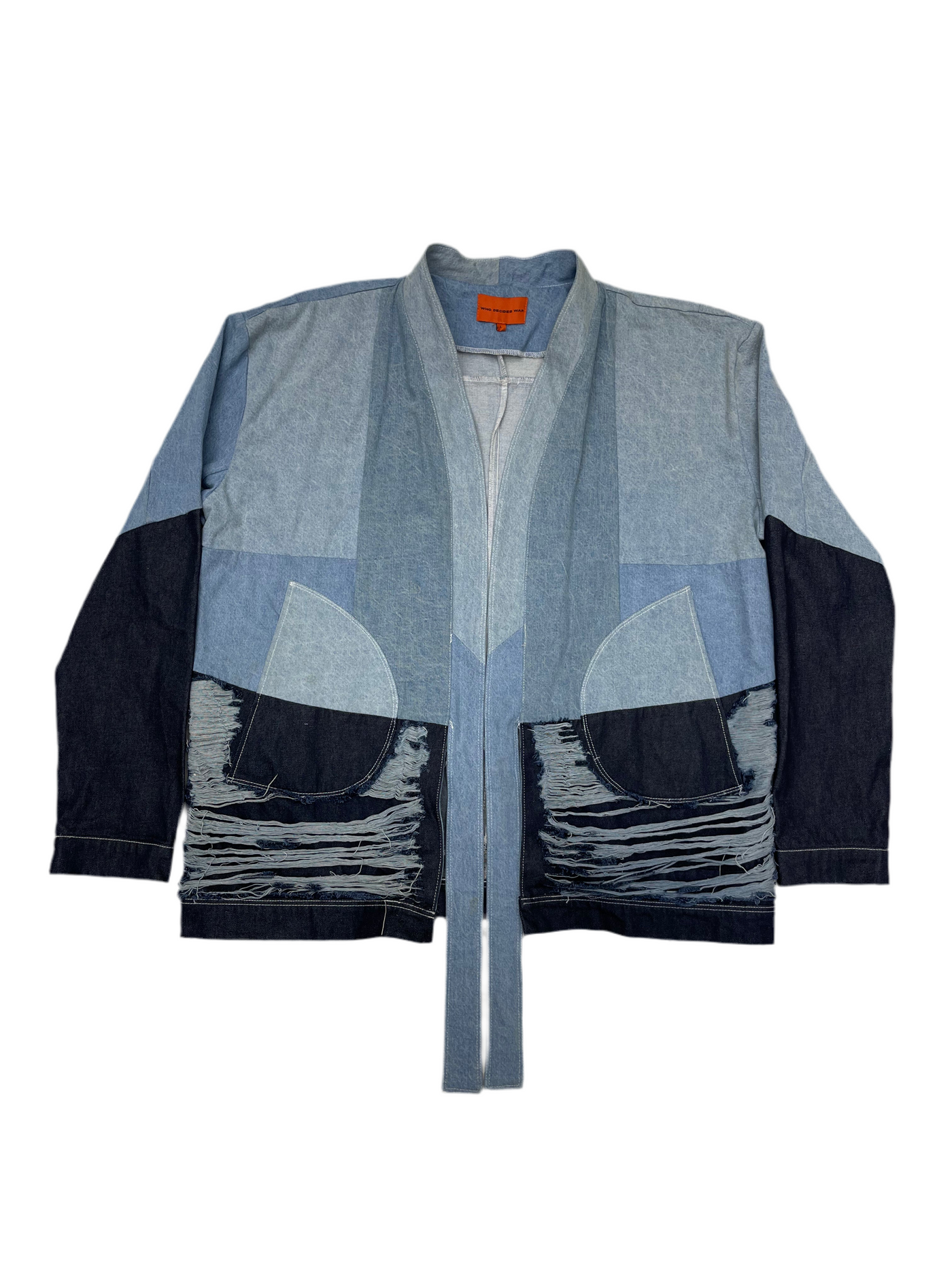 Who Decides War Melded Denim Robe Jacket Blue