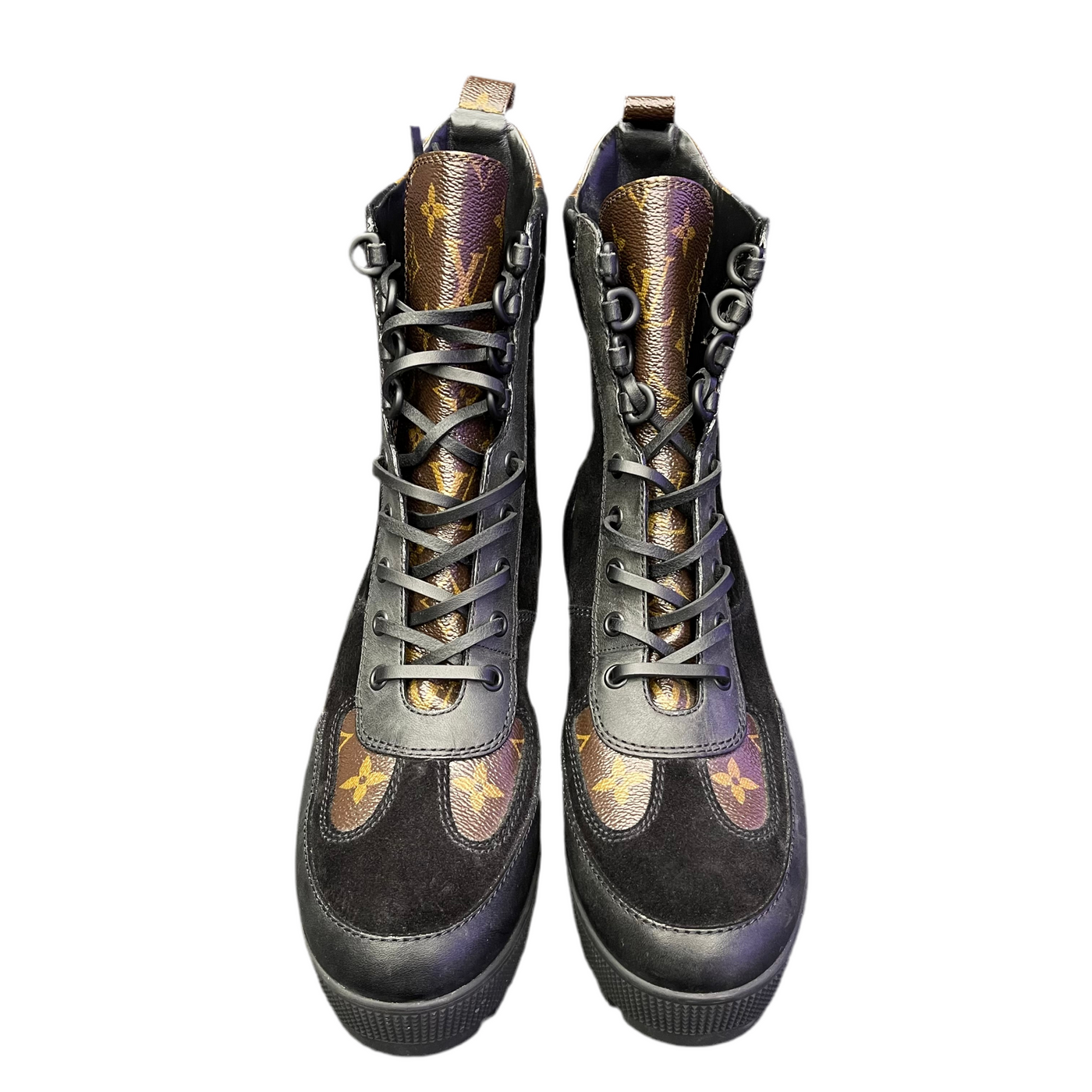 LV Laureate Platform Desert Boot Black Brown