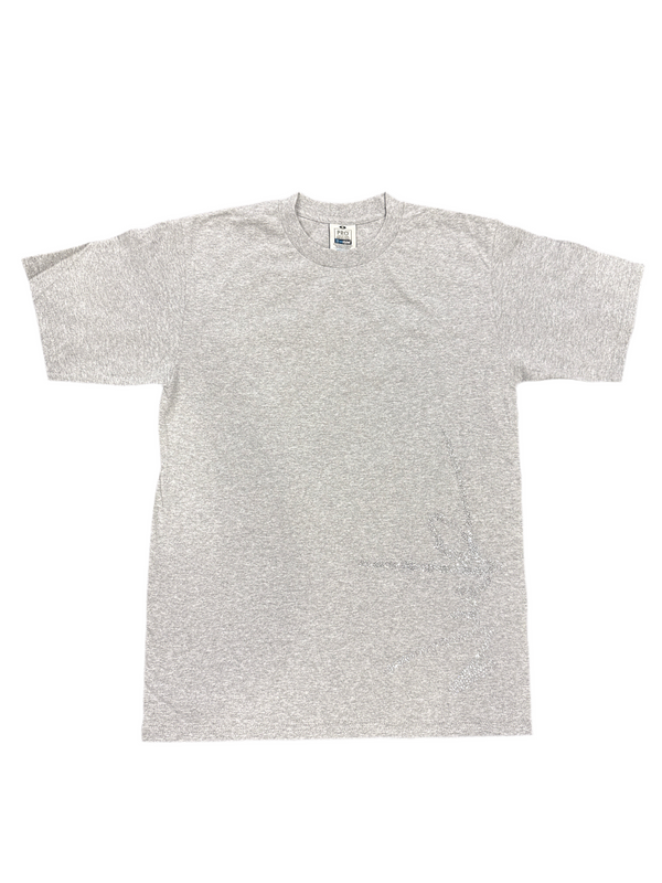 NewYrrk Grey T-shirt Logo w/ White Crystal