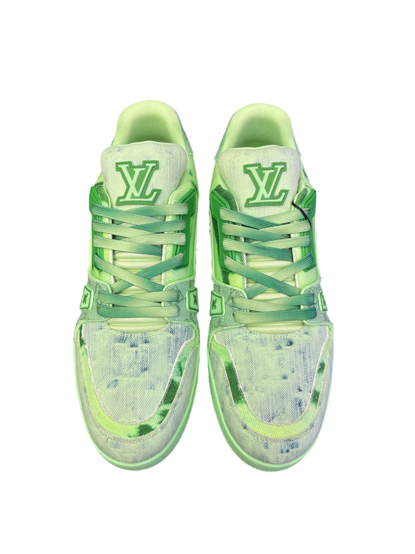 LV Trainer Bleached Monogram Denim Green