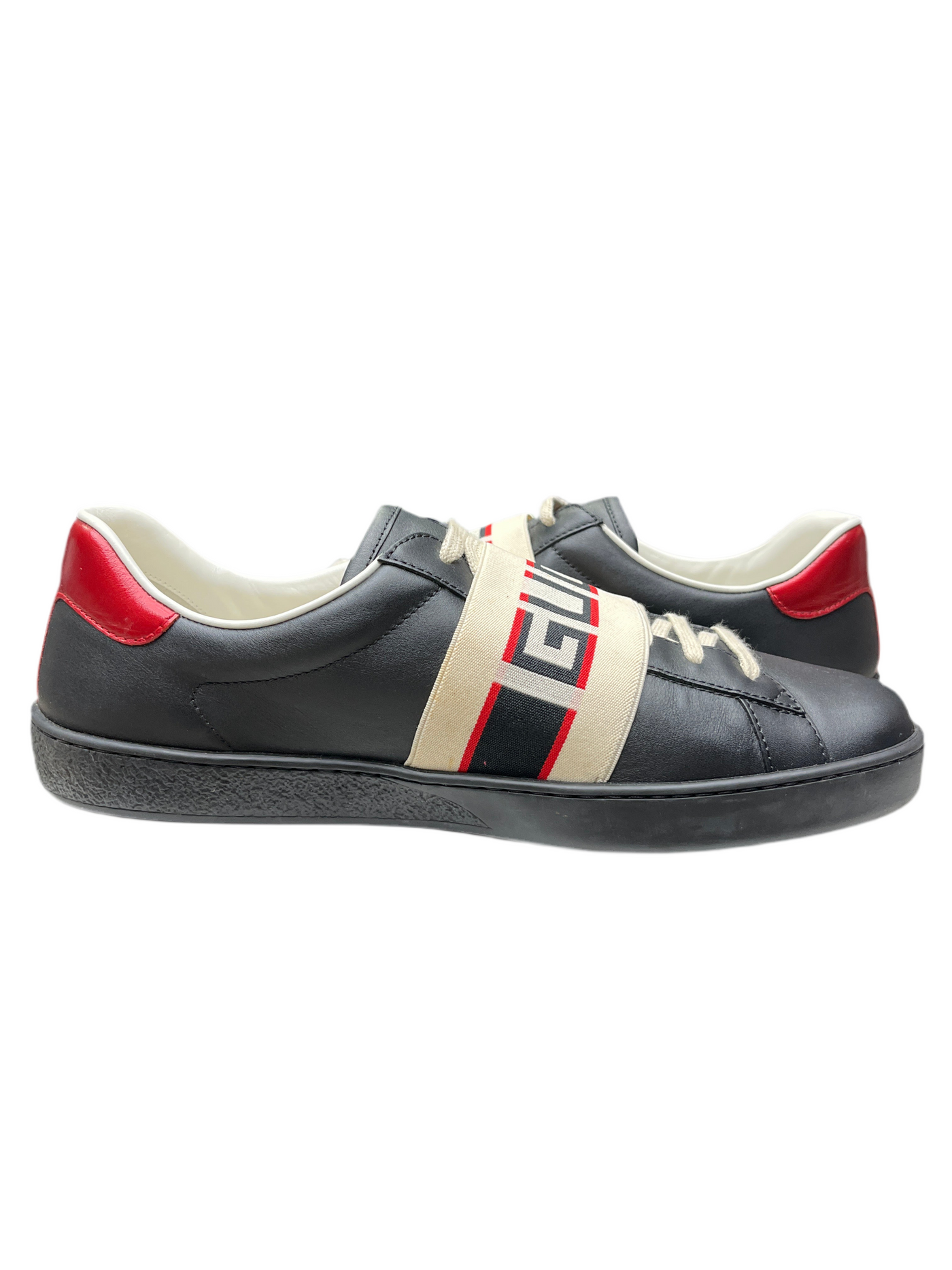 Gucci Ace Stripe Leather Black