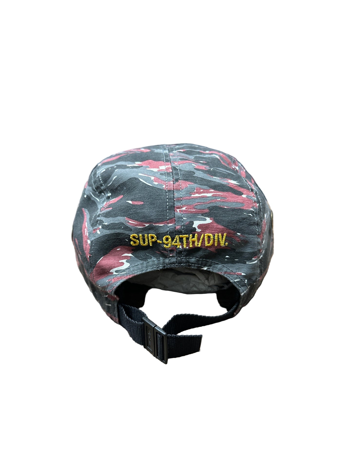 Supreme Military Red Tiger Camo Camp Cap (SS22)