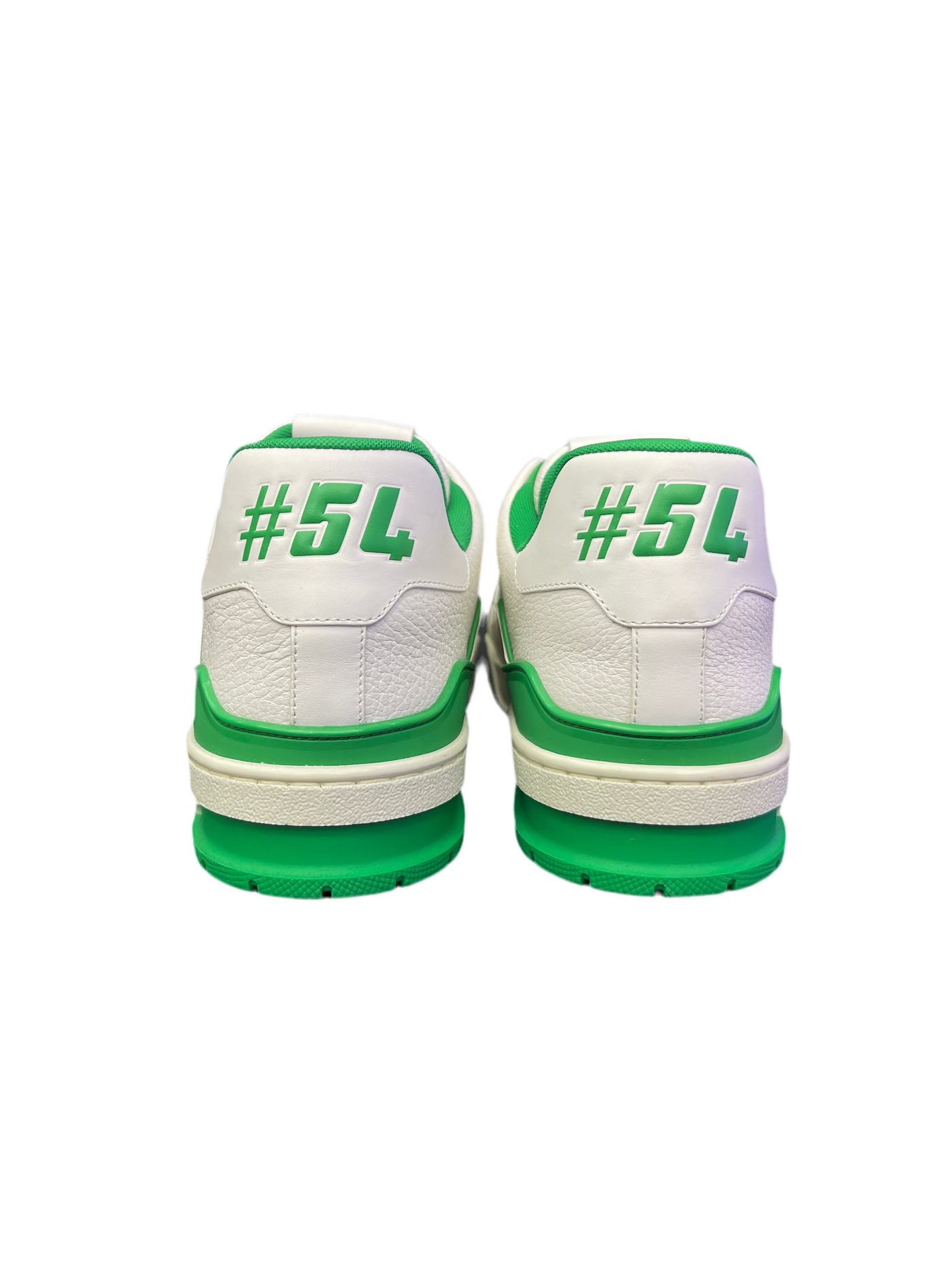 LV Trainer White Green Script