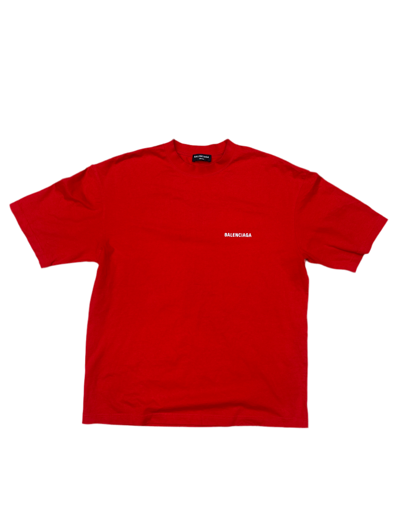 Balenciaga Oversized Red Logo Shirt