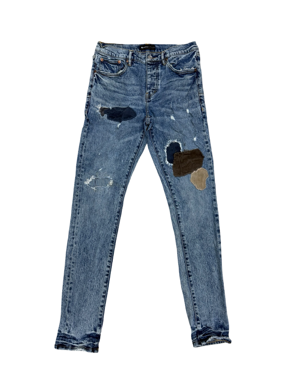 Purple Brand P001 Corduroy Patch Jeans Blue
