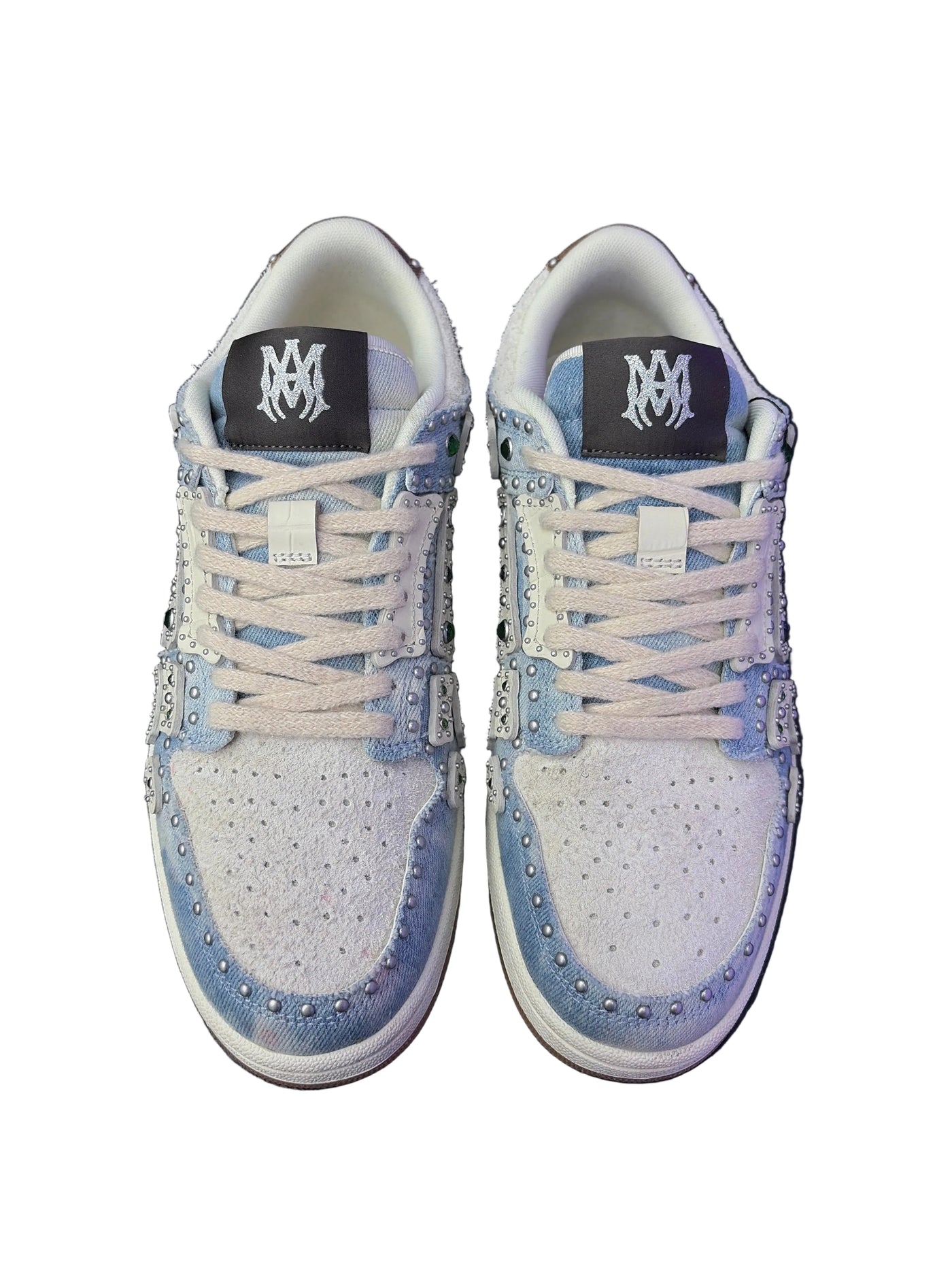 Amiri Studded Skeleton Low Top Blue