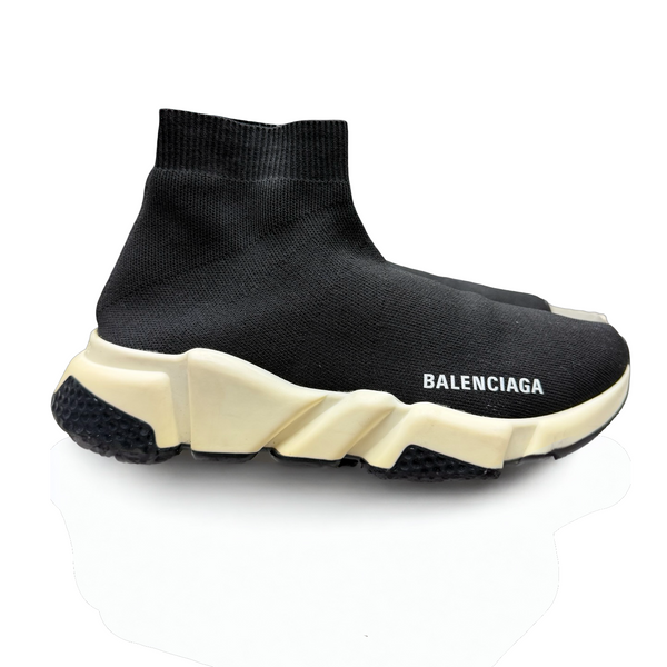 Balenciaga Speed Trainer Knit Sock Black White