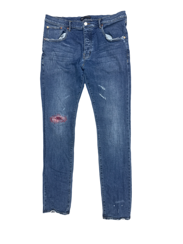 Purple Brand Washed Red Patch Jeans