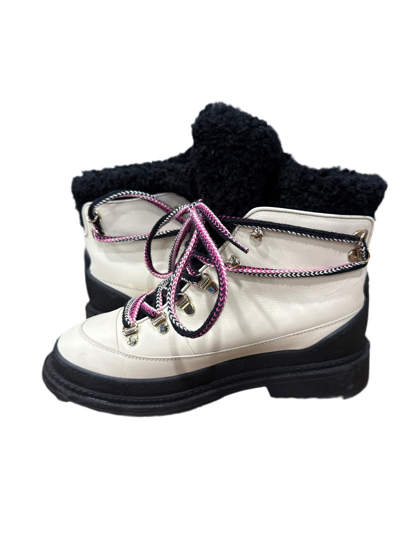 Chanel Interlocking CC Logo Combat Boots