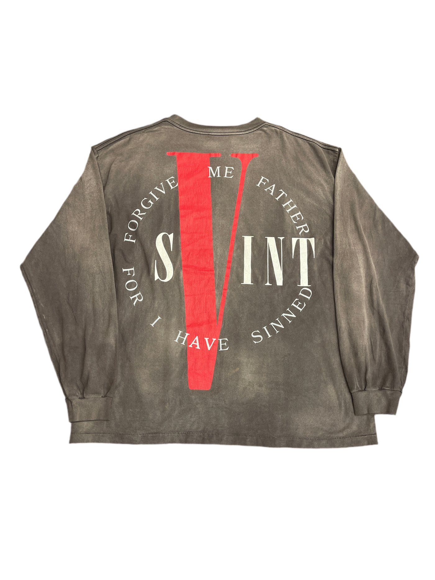 Saint Mxxxxxx x VLONE Love & Hate L/S T-Shirt Brown