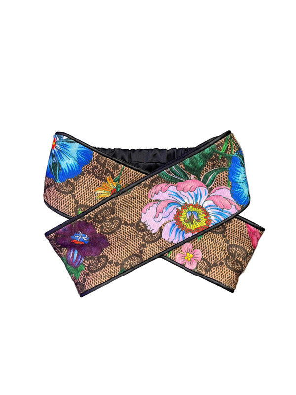 Gucci Floral GG Headband Brown Multicolor