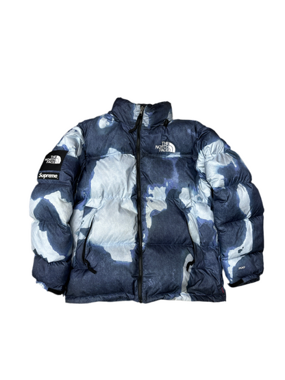 Supreme North Face Jacket Bleached Denim Print
