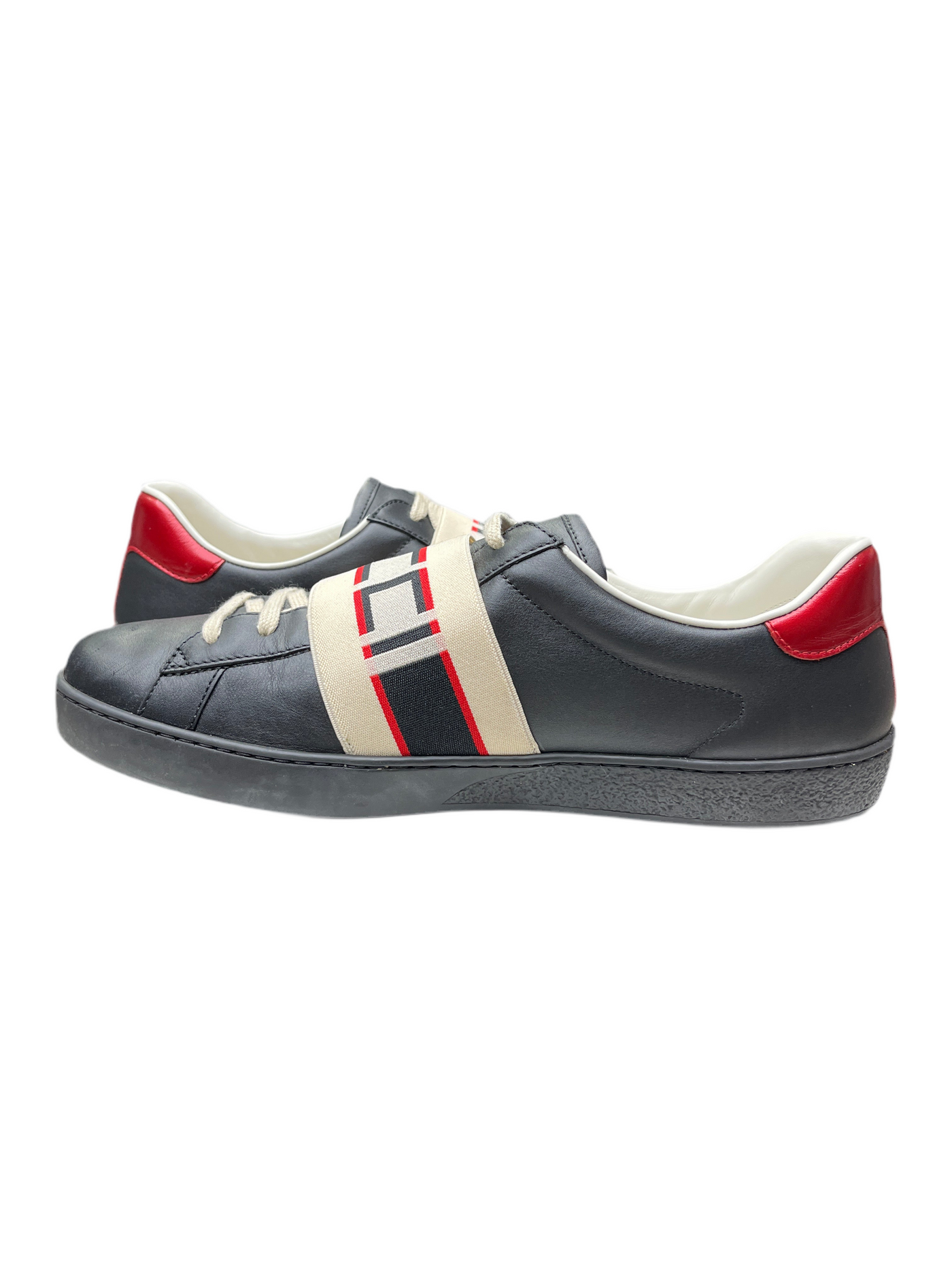 Gucci Ace Stripe Leather Black