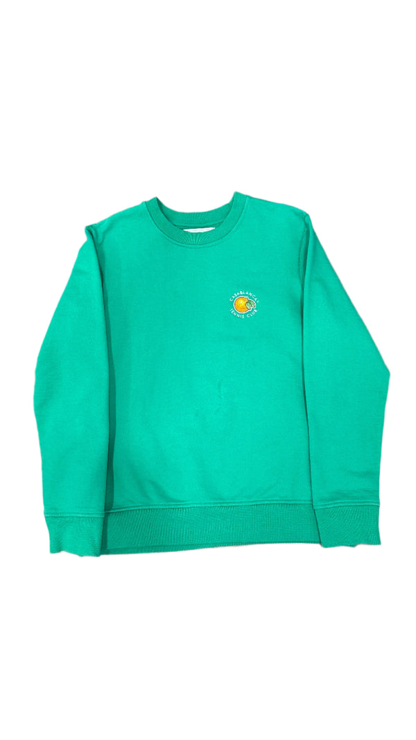 Casablanca Embroidered Orange Tennis Club Logo Sweatshirt