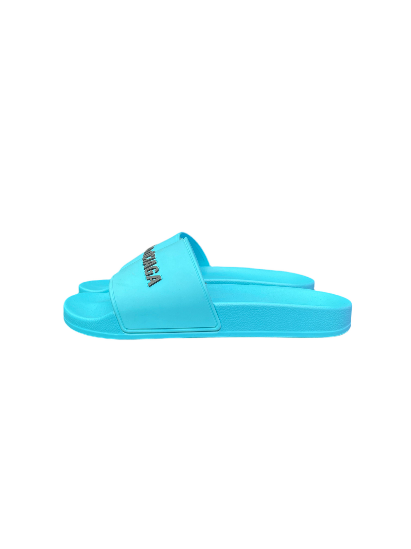 Balenciaga Pool Slides Turquoise Black