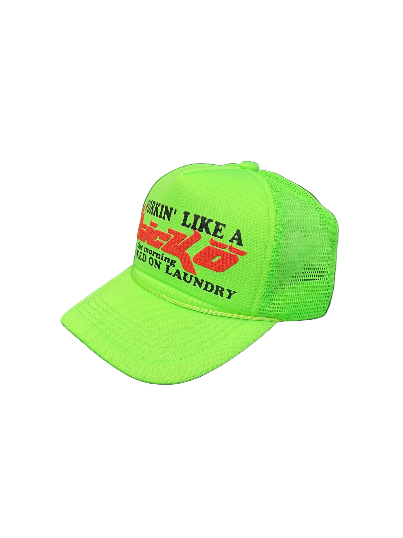 Sicko Laundry Trucker Hat Neon Green