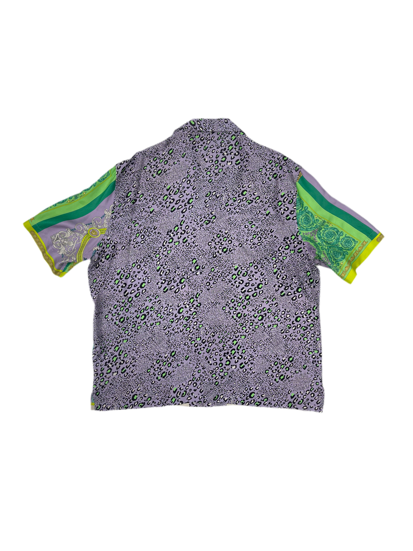 Versace Barocco Mosaic Print Silk Shirt Multicolor