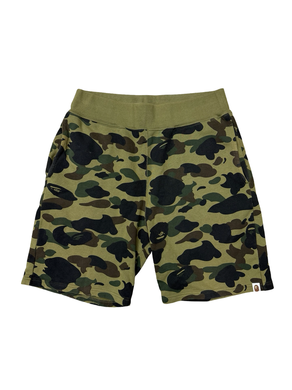 BAPE 1st Camo Sweat Shorts Green