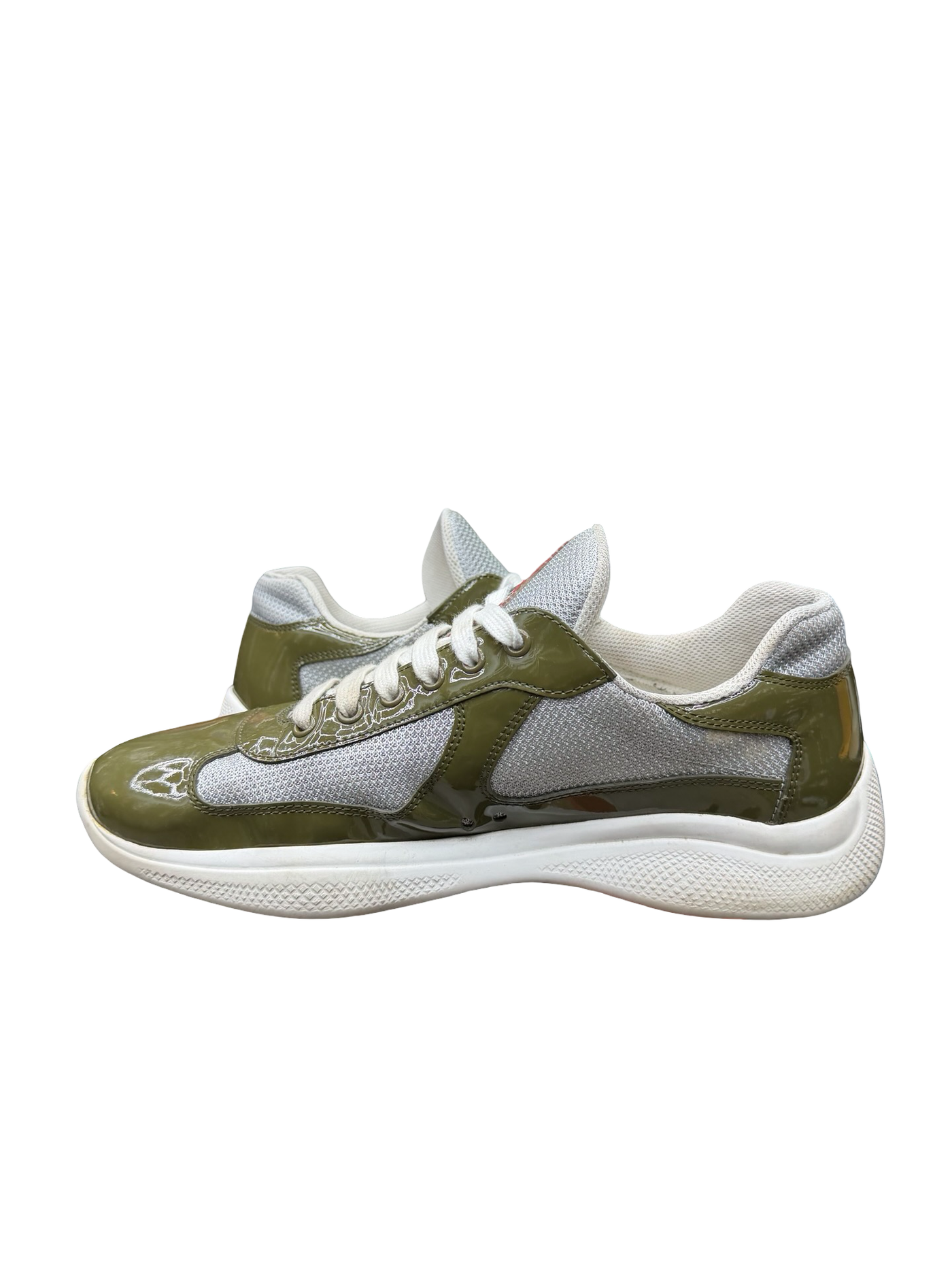 Prada American Cup Olive Green Low Sneakers