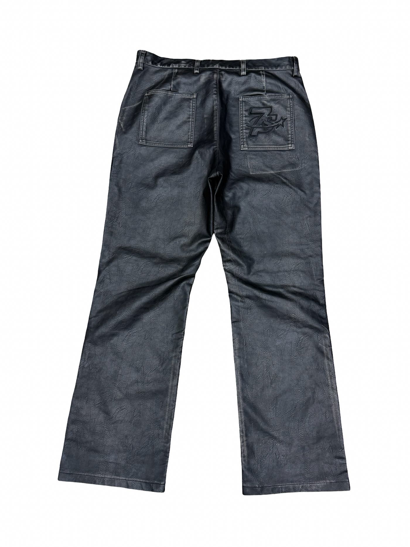 Triple Sevens Leather Pants Grey