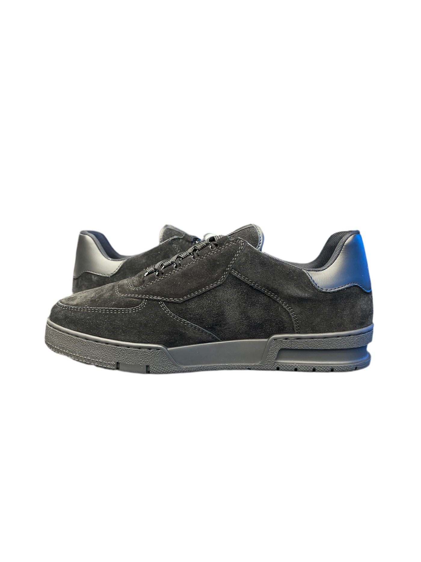 LV Trainer Black Suede