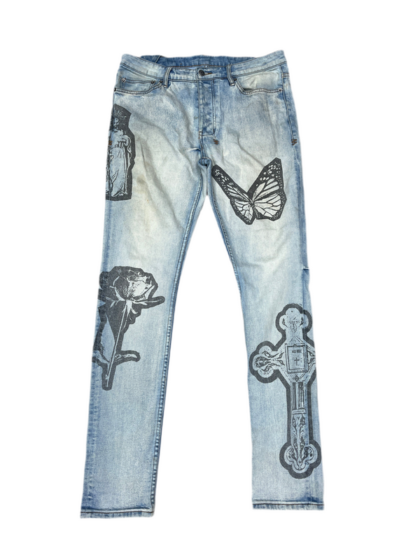Ksubi Chitch Kut Out Cross Jeans Blue
