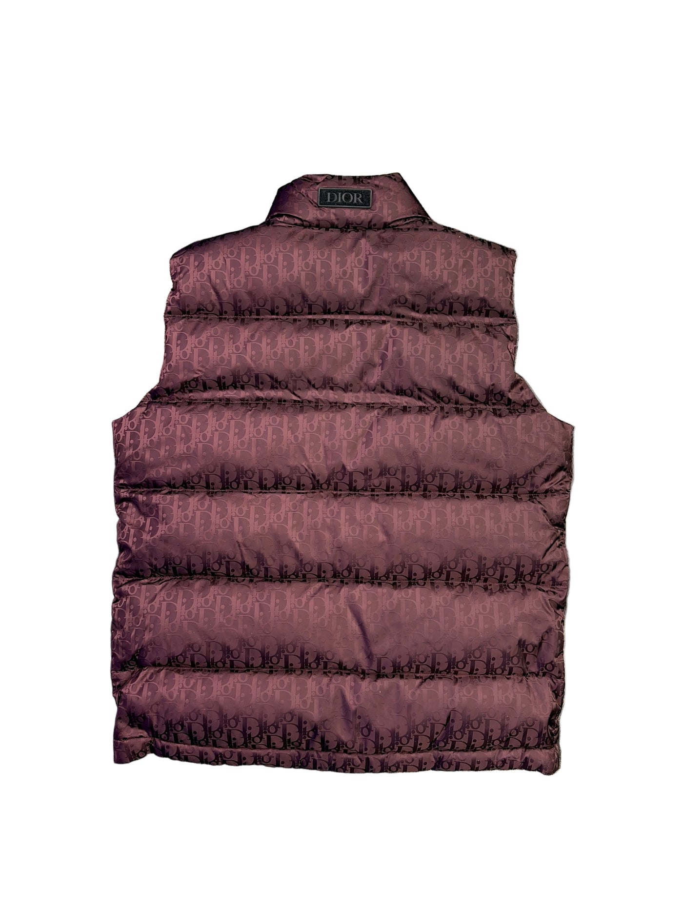 Dior Oblique Down Puffer Vest Burgundy