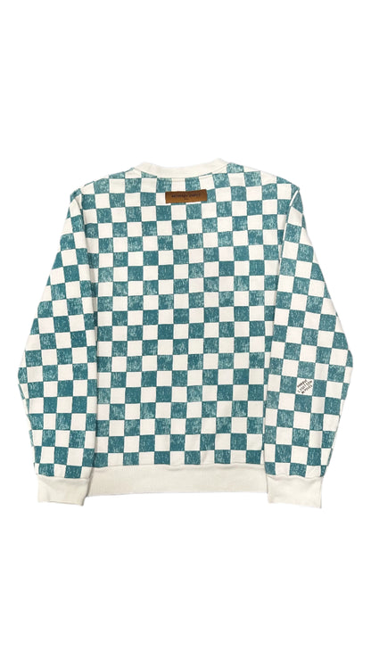 LV Damier Printed Crewneck