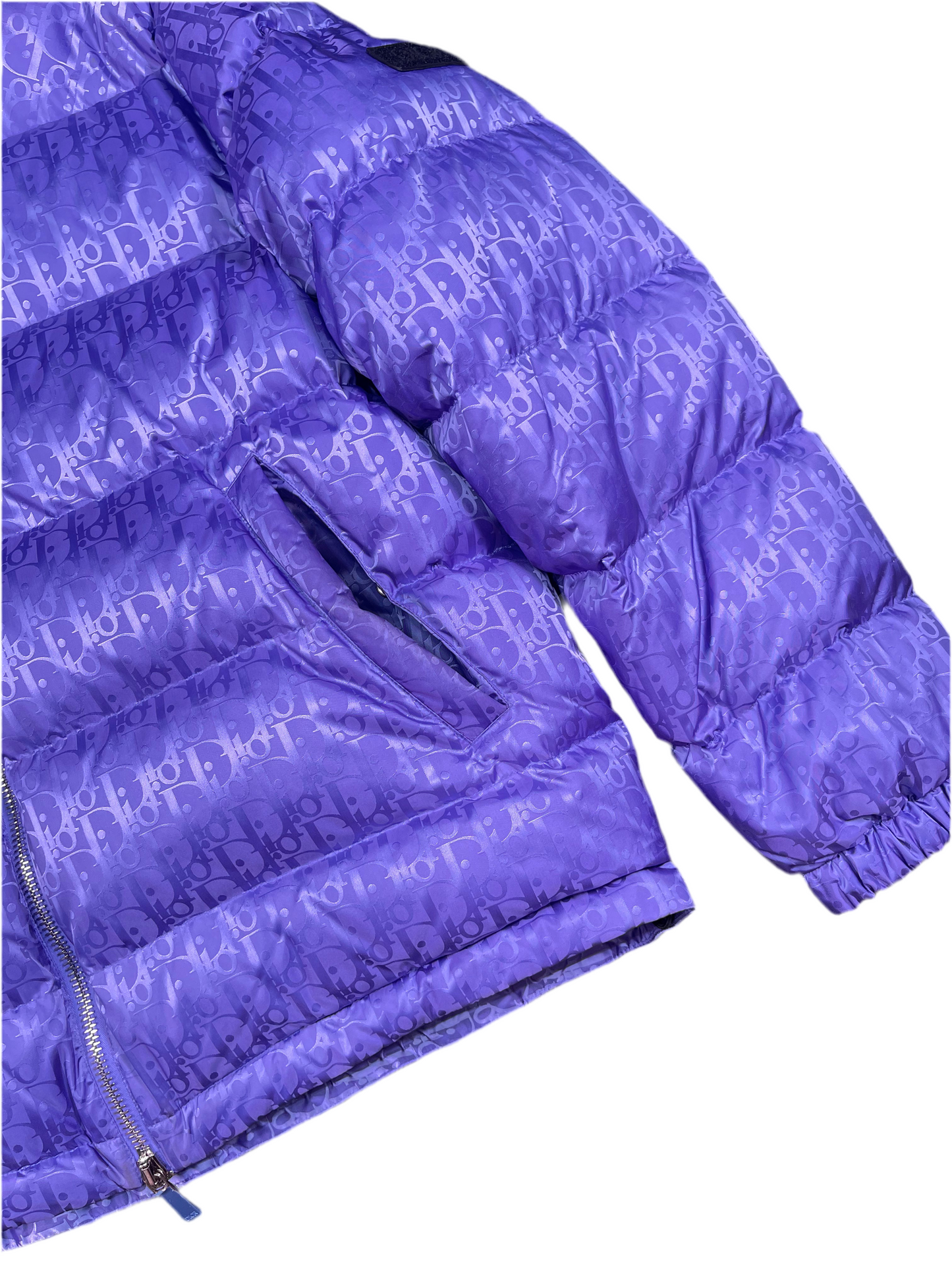 Dior Oblique Jacquard Puffer Jacket Purple